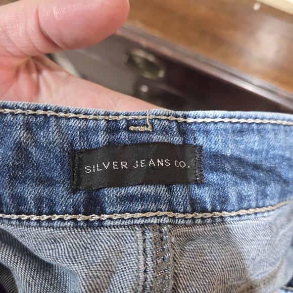 Silver Jeans Blue Ankle Cropped Denim - Picture 3 of 4